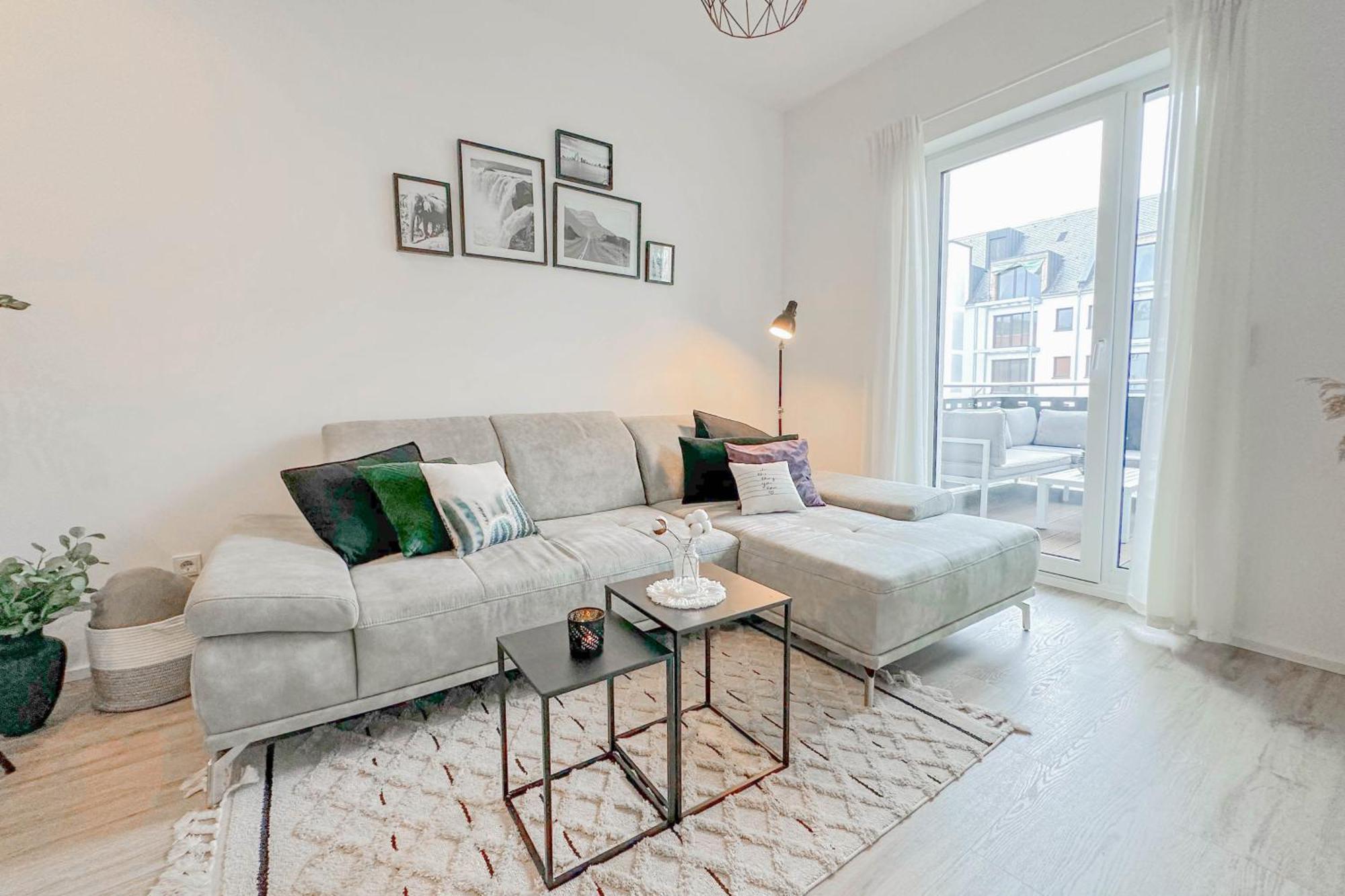 Modernes Trierer Cityloft Mit Grossem Balkon Kültér fotó